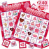 jollylife 40 Players Valentine's Day Bingo Game Cards Class Party Supplies Activity(Pink)...