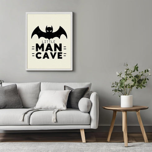 Posterizer 1 pcs-Little man cave-Kids Room Art-Comedy Art-Gift for Daughter, Son, Kids-decor for nursery toddlers kids room- UNFRAMED Wall Art...