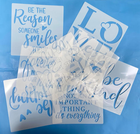 Inspirational Word Stencil Set Stencils for Painting on Wood for Signs Canvas and Craft Supplies Art Stencils for Drawing Word Stencils or Paintin...