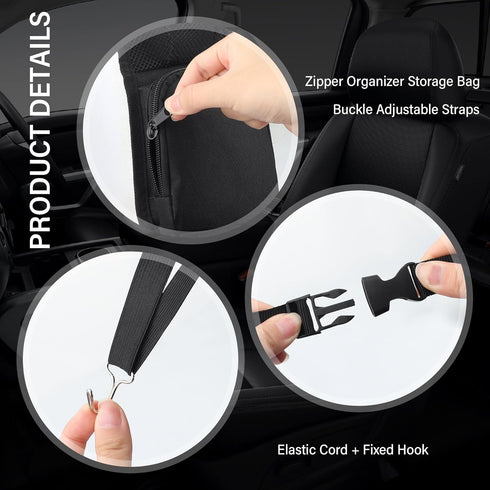 Car Seat Storage Hanging Bag,Car Seat Side Organizer Car Interior Accessories Hold Phones,Wallets,Glasses,Universal Multifunctional Car Organizers...