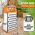 Spring Chef Handheld Stainless Steel XL Parmesan Cheese Grater with Handle - 4 Sided Manual Box Grater for Kitchen - Dishwasher Safe Cheese Shredd...