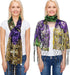 QLINLEAF Mardi Gras Shawl Scarf Sequin Mardi Gras Outfit for Women with Headband and Earrings Canival Party Favor...