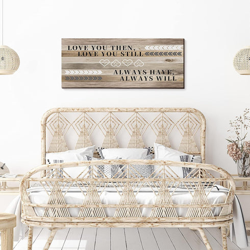 Maitys Bedroom Wall Decor Love You Then Love You Still Sign Master Rustic Hanging Wooden Wall Sign Inspirational Art Living Room Bedroom Bathroom ...