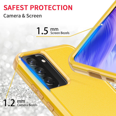 Unitedtime for Galaxy S22 Plus Case, Dropproof Shockproof Military Grade Phone Cover Armor Heavy Duty for Samsung Galaxy S22 Plus (Yellow)...