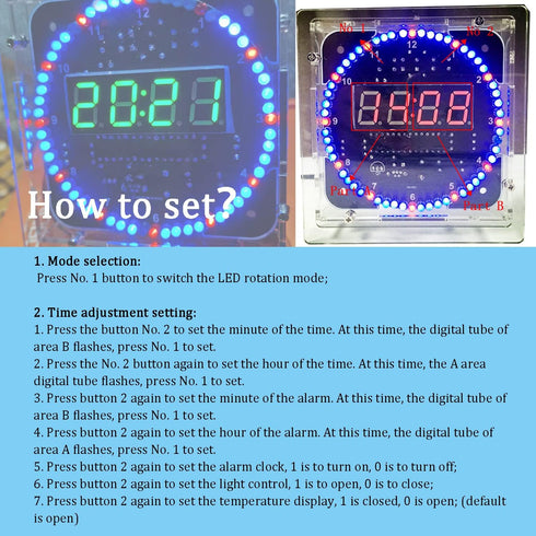 DIY Electronic Clock Kit, Soldering Practice DIY Timer Kit Digital Clock...