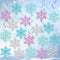 Snowflake Hanging Swirls Decorations, Winter Party Hanging Ceiling Streamers Purple Blue White Glitter Snowflakes Garland for Winter Wonderland Ba...