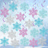 Snowflake Hanging Swirls Decorations, Winter Party Hanging Ceiling Streamers Purple Blue White Glitter Snowflakes Garland for Winter Wonderland Ba...