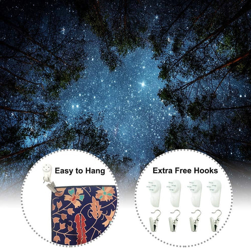 HOMKUMY Starry Wall Tapestry, 3D Printing Forest Starry Night Tapestry Star Tree Tapestry Psychedelic Indian Wall Hanging Tapestry for Home Decor ...