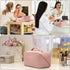 Large Capacity Travel Cosmetic Bag for Women Makeup Bag Travelling Waterproof Portable PU Leather Makeup Organizer Travel Toiletry Bag with Handle...