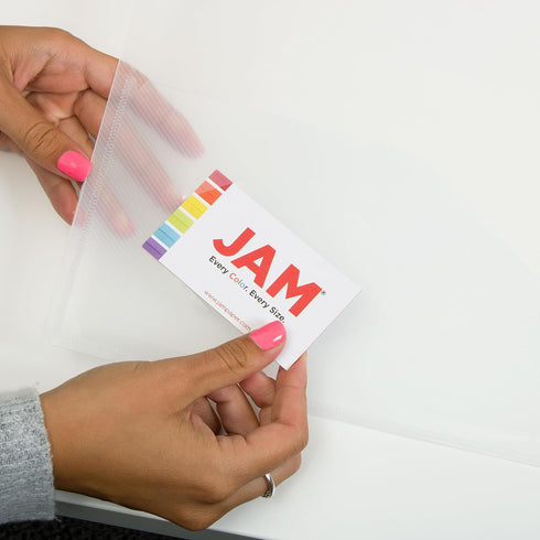 JAM PAPER Plastic 3 inch Binder - Clear 3 Ring Binder - Sold Individually...