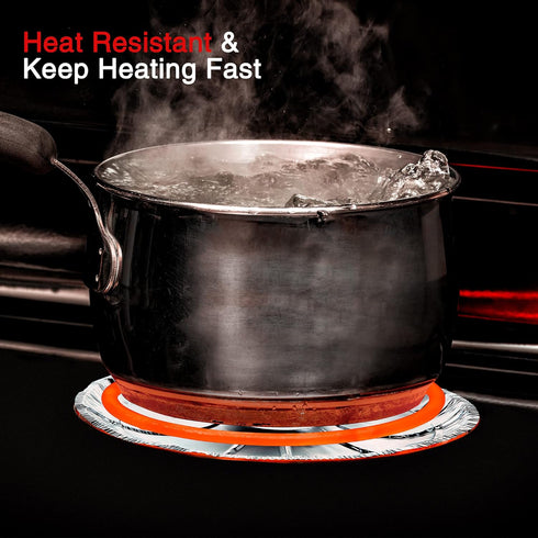 60 Pcs Electric Stove Burner Covers, Disposable Aluminum Foil Drip Pan Liners, 6 inch and 8 inch Round Burner Liners Bibs to Keep Stove Top Clean from Oil and Food (30 Pcs 6 , 30 Pcs 8 )