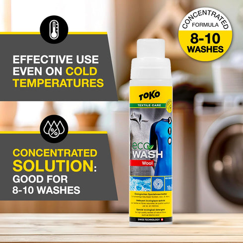 TOKO ECO Wool Wash 250ml - Detergent Wool and Merino Clothing...