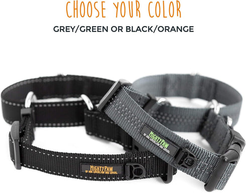 Mighty Paw Martingale Nylon Training Collar. Our Trainer Approved Limited Slip Collar. Modified Cinch Collar for Controlled Force for Optimal Trai...