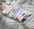 YIKANGHENG 50 Pcs Fine Point Cute Pens With a Pen Holder, 0.5mm 50 Different Random Styles Black Ink Kawaii Gel Pens for Office, Study, Gift and H...