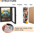 AEVETE 5x7 Picture Frames Double Hinged Wood Folding Photo Frames Vertical with Plexiglass Front, Black...