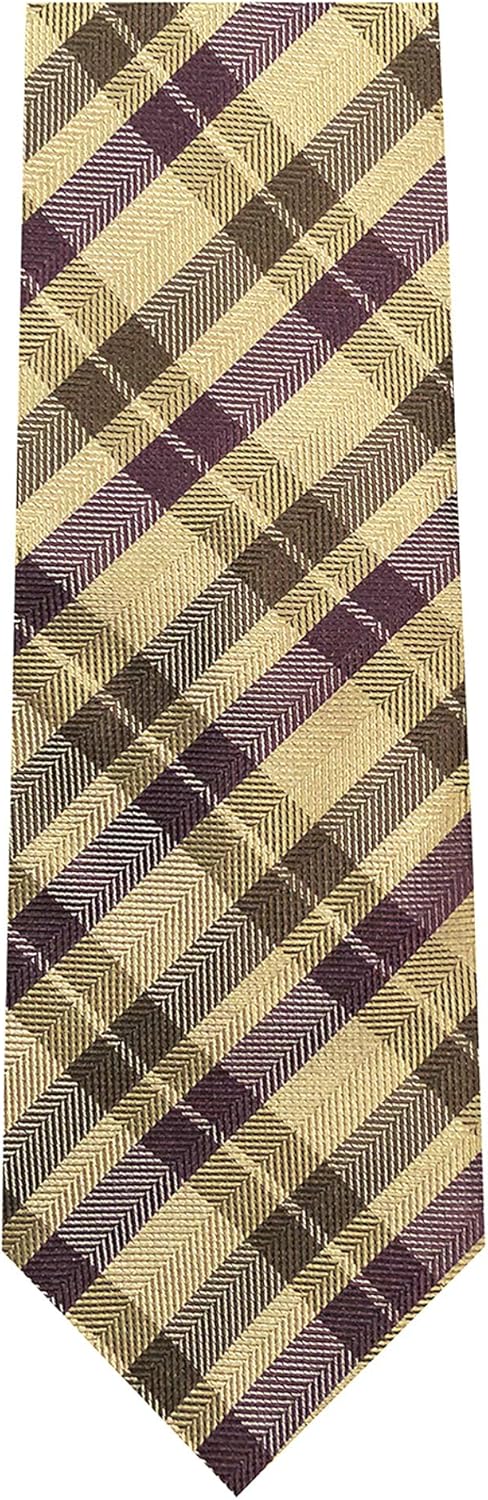 Jacob Alexander Men's Checkered Regular Neck Tie...