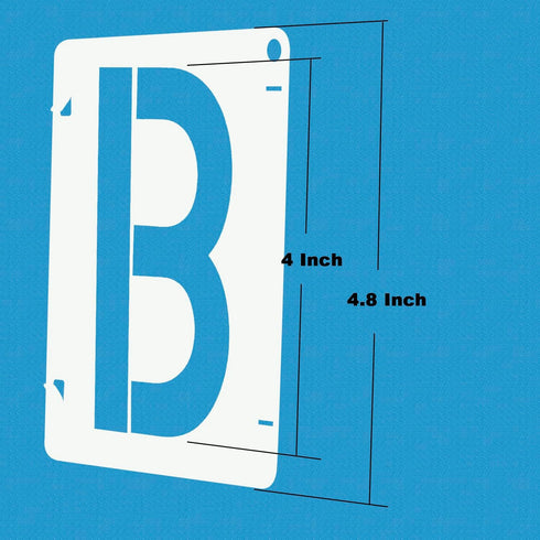 36-Piece 4-Inch Letter and Numbers Stencils Set: Reusable Plastic Stencils...