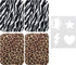 SINGER Fabric Iron-On Patches Animal Print Set with Stencil, Set of 4...