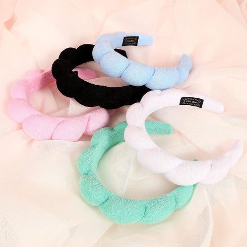 Spa Headband, Head Bands for Women's Hair-Sponge & Terry Cloth Headband, Headband for Washing Face, Skincare Headbands Everytype of Head...