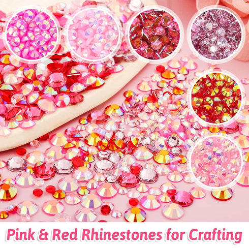 Audab B7000 Glue with 18000Pcs Rhinestones for Crafting, Flat Back Rhinestone Kit Non Hotfix Resin Gems with Clear Jewelry Glue for Clothes Shoes ...