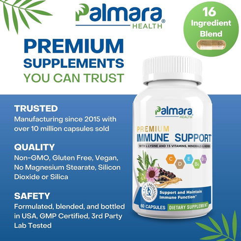 Premium Immune Support, 60 Capsules...