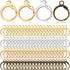 OIIKI 200 PCS Earring Hooks for Jewelry Making, Round Lever Back Earrings Jump Hook Earwires Replacement, Hypoallergenic Silver Gold Metal Brass J...