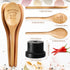 3 Pieces Golden Spoon Award Trophies Set Chili Cook Off Wood Spoon Prizes Wooden Laser Engraved Wooden Spoon with Wooden Trophy Base Cooking Bakin...