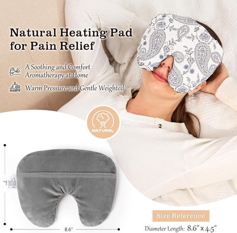 Hihealer Microwave Heating Pad - Microwavable Moist Heat Pad for Cramps, Joints, and Neck Pain Relief - Reusable Self-Care Gift for Women...