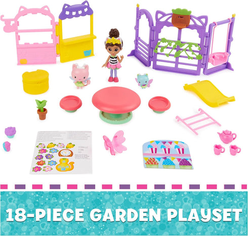 Gabby’s Dollhouse, Kitty Fairy Garden Party, 18-Piece Playset with 3 Toy Figures, Surprise Toys & Dollhouse Accessories, Kids Toys for Girls & Boy...