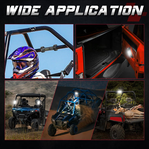 OFFROADTOWN UTV Interior Dome Light Universal Roll Bar Mount LED Light Utility Roll Cage Courtesy Overhead Light for UTV RZR Polaris ATV Can-Am Tr...