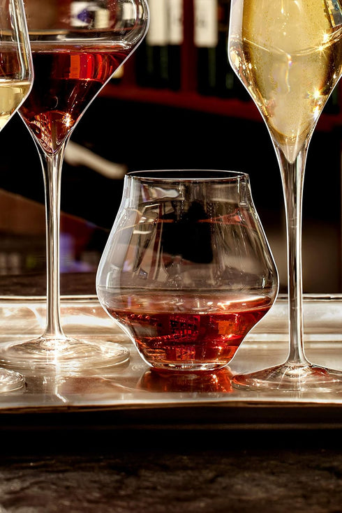 Luigi Bormioli Supremo 15.25 oz Pinot Noir Stemless Wine Glasses (Set of 2), Clear...