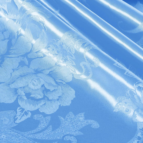 Satin Jacquard Fabric, 49" Wide Peony Pattern Shiny Silky Brocade Fabric for Dress, Shirts, tablecloth, table Runner, Wedding Decor, DIY Crafts, 1...
