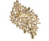 BriLove Women 's Elegant Stunning Crystal Rhinestone Marquise Oval Leaf Bouquet Brooch Pin for Party Prom...
