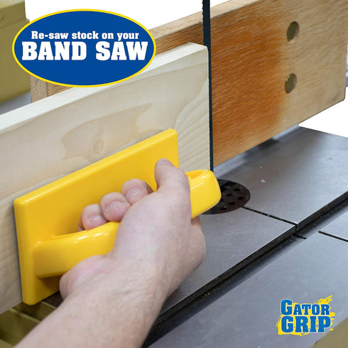 Gator Grip Safety Push Block 2 Pack with Blue Rubber Podular Pattern for Superior Gripping Power Ideal for Use On Router Tables, Jointers, Shapers...