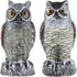 2 Pack Fake Owl Decoys to Scare Birds Away from Gardens and Rooftops, Great Horned Owl Bird Deterrents, Nature Scarecrow Plastic Owls Pest Repelle...