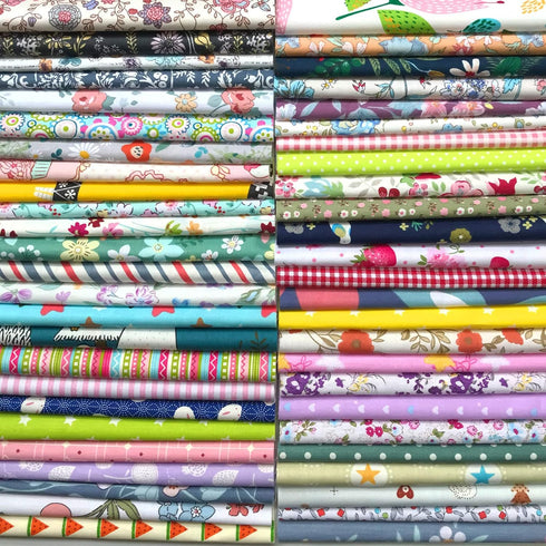 100% Cotton Quilting Fabric Misscrafts 50pcs 8" x 8" (20cm x 20cm) Craft Supplies Top Fat Quarter Bundles Floral Precut Fabric Square for DIY Craf...