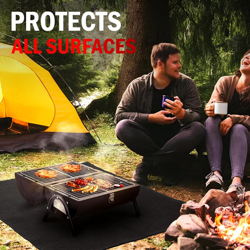 Carbon Felt Welding Blanket Fireproof - 20" X 20" Heat Resistant Fabric 1800°F High Temp Insulation Blanket, Heat Shield Mat for Grill Stove Pit, ...