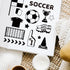 Soccer Stencil for Painting Stainless Steel Sport Football Drawing Stencils 6.15 inches Championship Trophy Football Boots Metal Stencil Soccer Th...