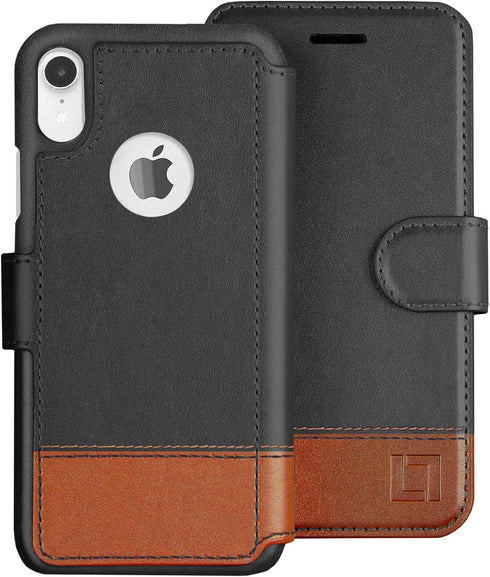 LUPA iPhone XR Wallet case, Card Holder, for Men and Women, Faux Leather Flip Case, Smoky Cedar...