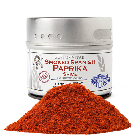Smoked Spanish Paprika - Non GMO - Packed In Magnetic Tins - Sustainable Spice - Grown in USA - All Natural - Not Irradiated - Hand Crafted, Small...