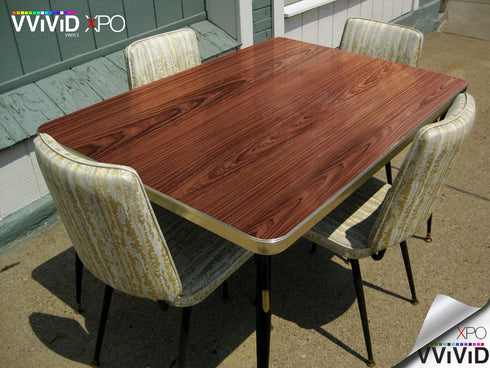 VViViD Red Cedar High Gloss Wood Grain Faux Finish Textured Vinyl Wrap Film for Home Office Furniture DIY Easy to Install No Mess 2ft x 4ft...