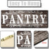 Pantry Sign Wall Decor Farmhouse Pantry Sign Wooden Rustic Retro Hanging Wooden Art Printed Decor for Home Room Holiday Decoration, 16 x 6 Inches(...