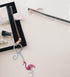 Aqua 79 Pink Flamingo Keychain - 3D Sparkling Crystal Rhinestone Flamingo Charm with Silver Clasp Key Ring, Cute Keychain Accessories for Handbags...