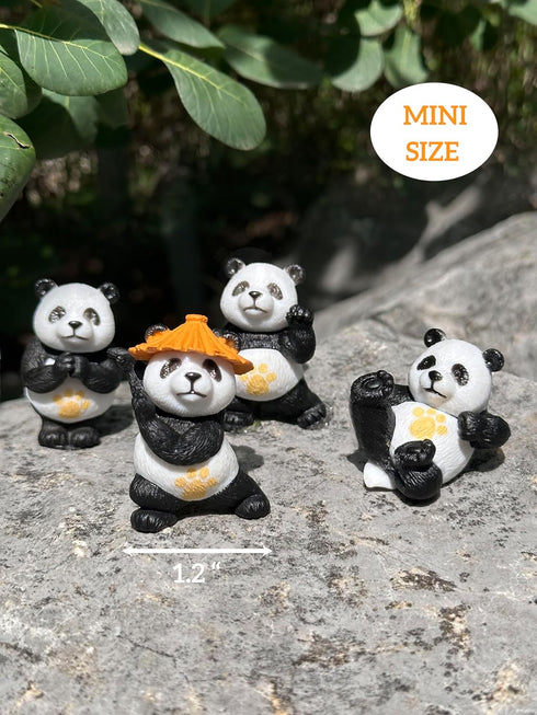 Fairy Garden Accessories Mini Panda Ornament for Home decor Party decor-Panda 4PCS...