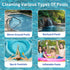 Portable Pool Vacuum Jet Cleaner-with Brush&Filter Bag&48" Pole,No Electric Power Needed, Use Garden Hose Water Pressure to Vacuum,for Inflatable ...