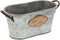 Flowers & Garden' Galvanized Metal Bucket Planter (8.5" x 4.5") - Unique Plant Pot for Indoor Outdoor Country Farmhouse Home Garden Decor...