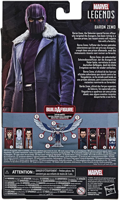 Avengers Hasbro Marvel Legends Series 6-inch Action Figure Toy Baron Zemo, Premium Design and 5 Accessories, for Kids Age 4 and Up , Blue...