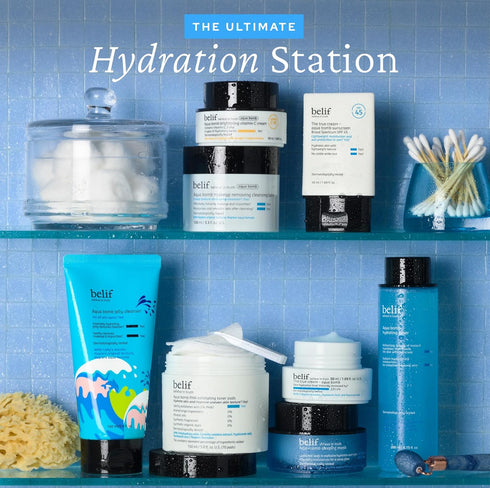 belif Hydrate & Go Kit, Moisturizing Bomb Face Cream, Jelly Cleanser, Eye Bomb Cream, Hydrating SPF 50 Sunscreen, Travel TSA Friendly Kit, Glowy &...