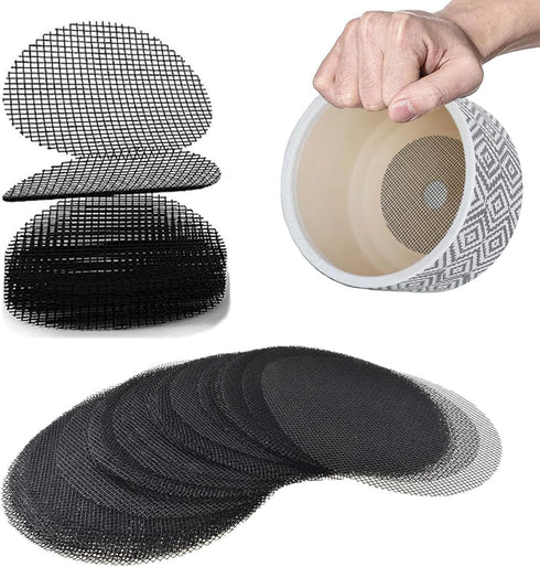 Flower Pot Hole Mesh Pad, Bonsai Pot Bottom Grid Mat Mesh, 2 Inch Flower Plant Succulent Pot Hole Mesh Pad Drainage Mesh Hole Screen Gasket Preven...