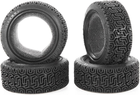 1/10 RC Car Racing Flat Run Sponge Insert Rubber Tyres 68mm Tires for 1:10 RC On Road Car Traxxas Tamiya HSP HPI Kyosho RC Rally Car (Black)...